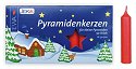 German Pyramid Candles<br>Medium Red - 14mm